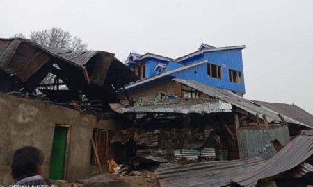 Midnight fire guts residential house, cowshed in Bandipora