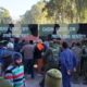 Protestors outside Rajouri military camp after two locals were found dead near the garrison’s gate.