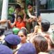 Wrestler Sangeeta Punia being forcefully detained by cops in Delhi. [Photo: Twitter/ SakshiMalik]